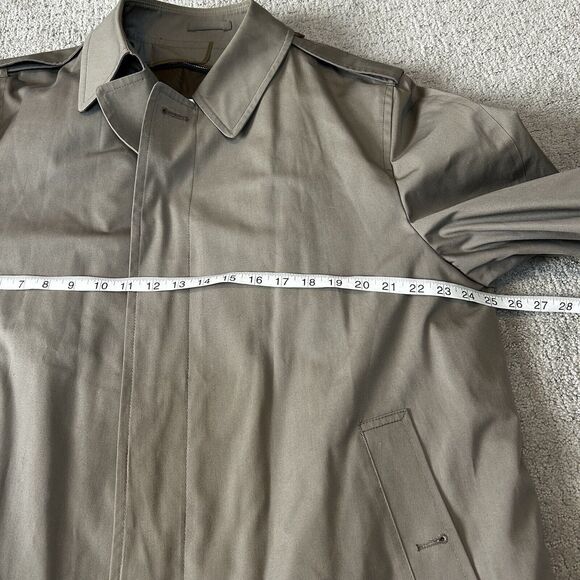 London Fog Maincoats Trench Coat Men’s 44R Khaki Tan Lined Gorpcore Old Money - Picture 14 of 15
